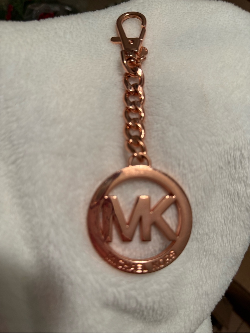Michael Kors Rose Gold MK Logo Purse Charm